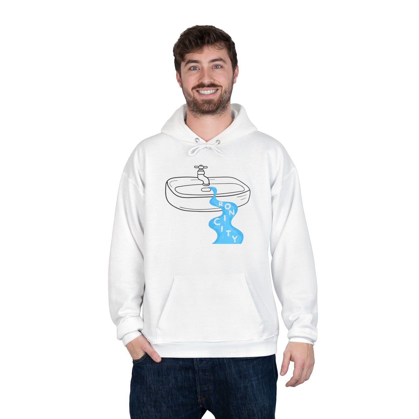 Pullover Hoodie SINK-ronicity Kitchen Sink Puzzle Design