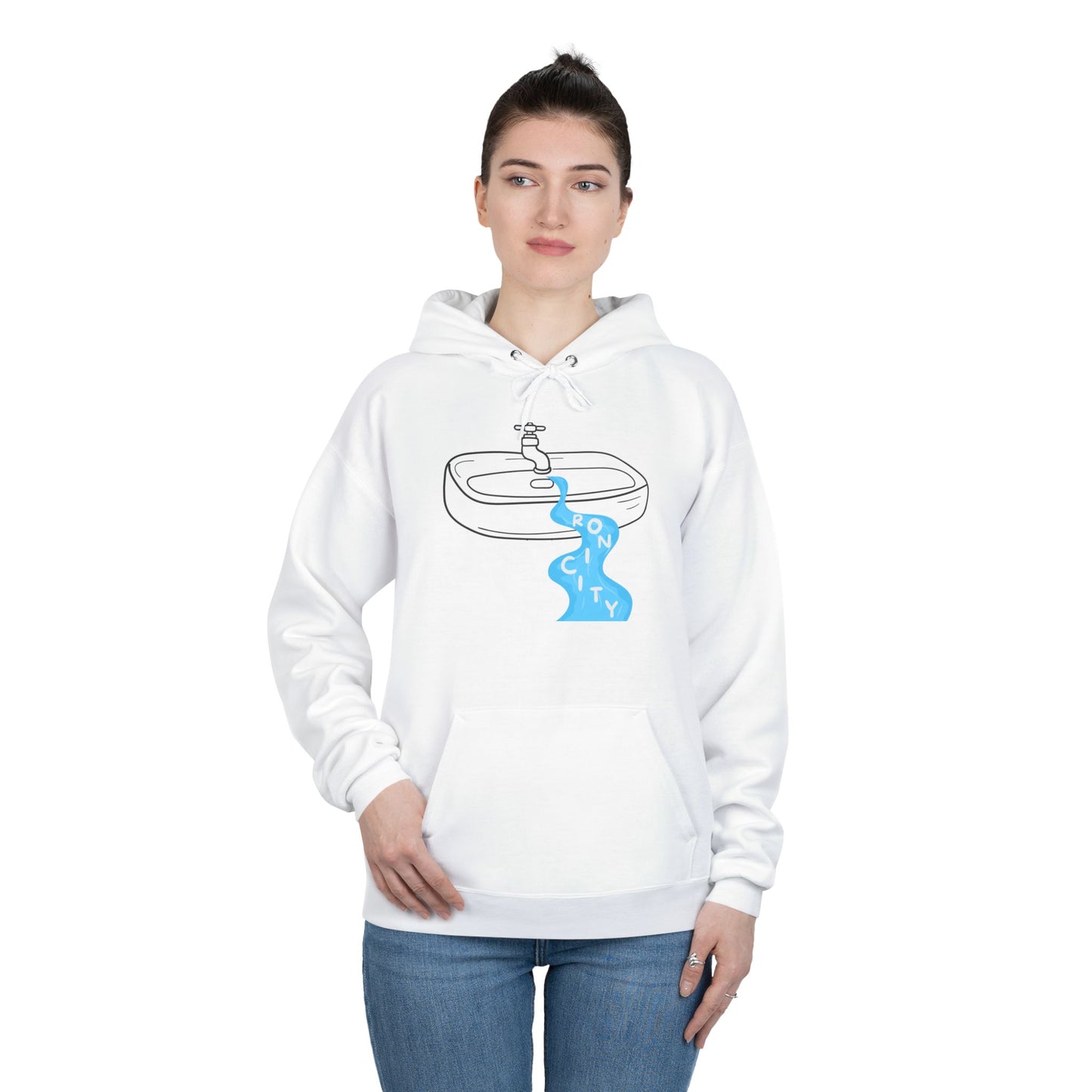 Pullover Hoodie SINK-ronicity Kitchen Sink Puzzle Design